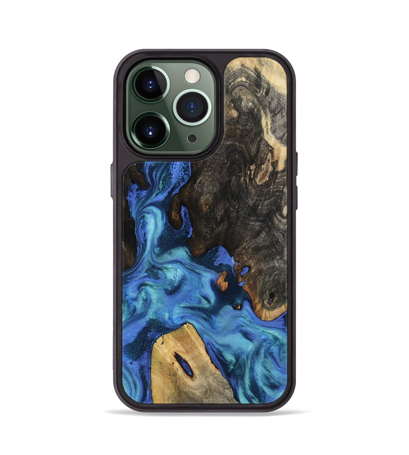 iPhone 13 Pro Wood Phone Case - Leanne (Blue, 801769)
