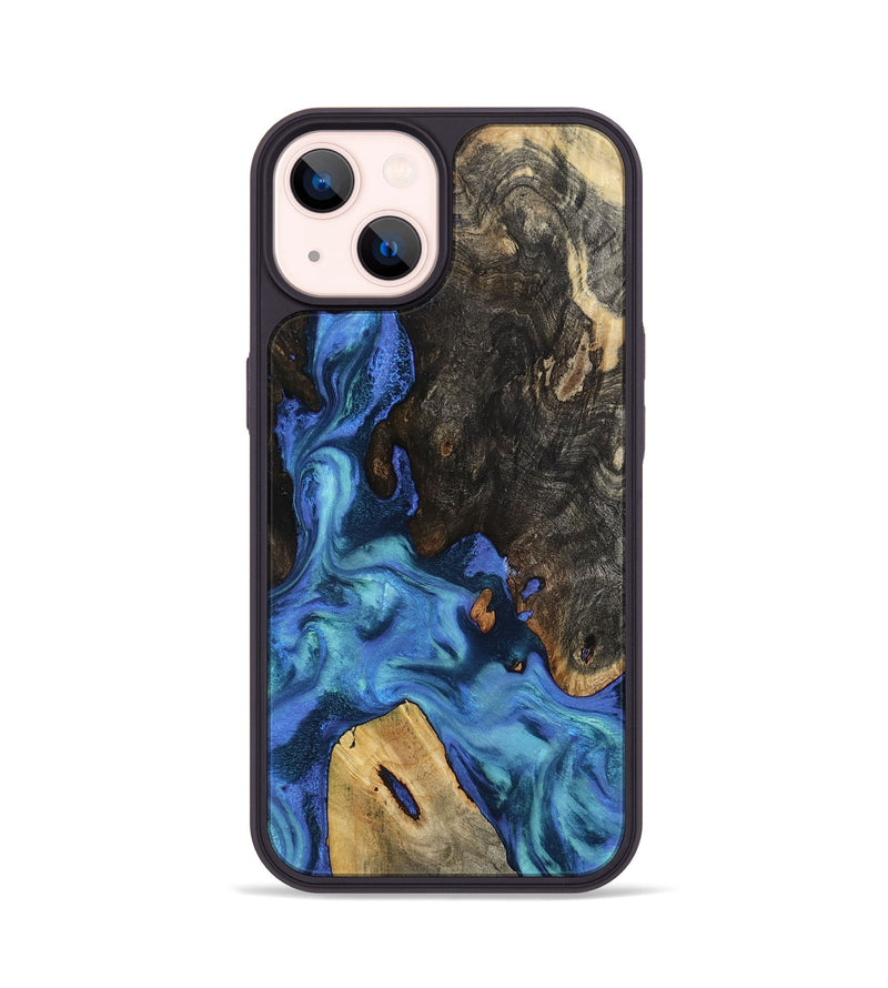 iPhone 14 Wood Phone Case - Leanne (Blue, 801769)