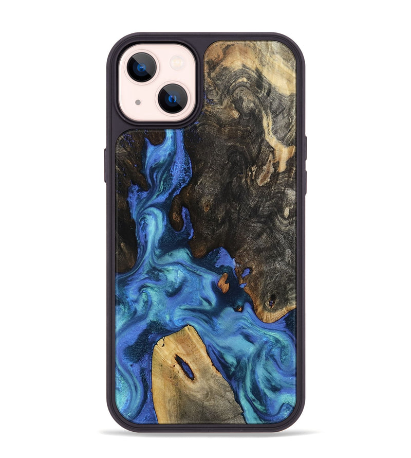 iPhone 14 Plus Wood Phone Case - Leanne (Blue, 801769)