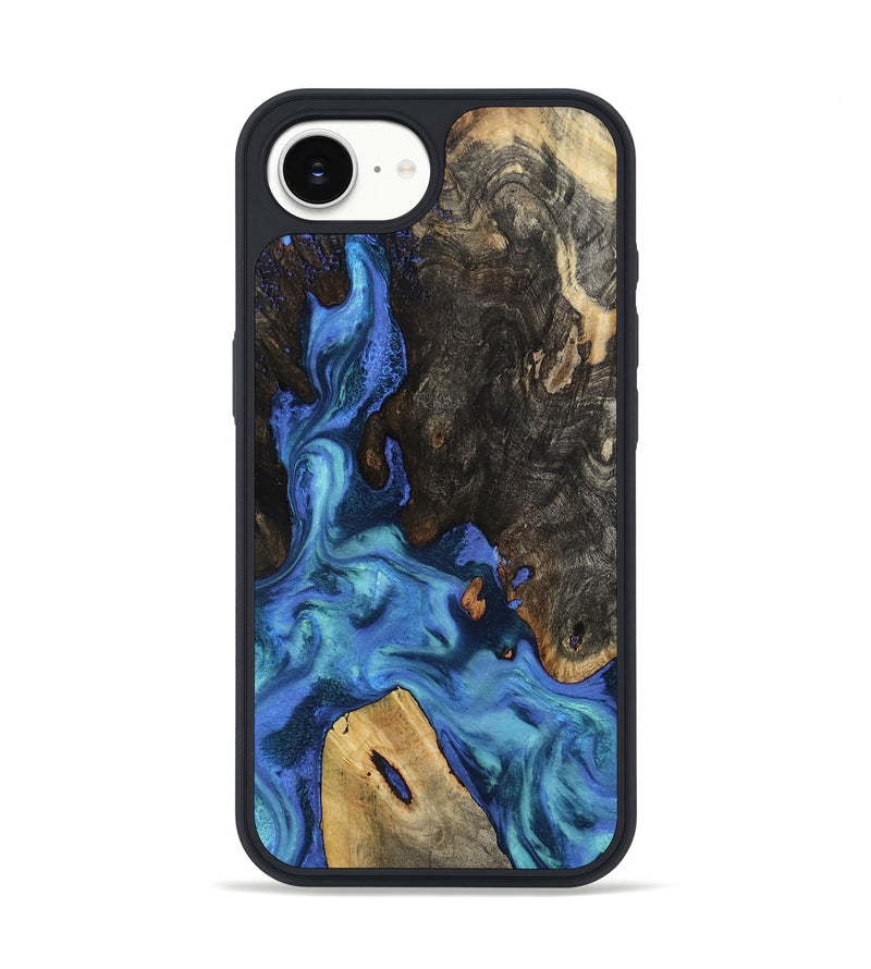 iPhone 16e Wood Phone Case - Leanne (Blue, 801769)