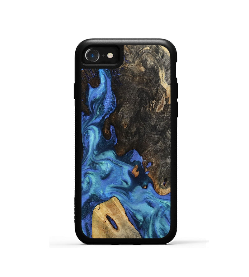 iPhone SE Wood Phone Case - Leanne (Blue, 801769)
