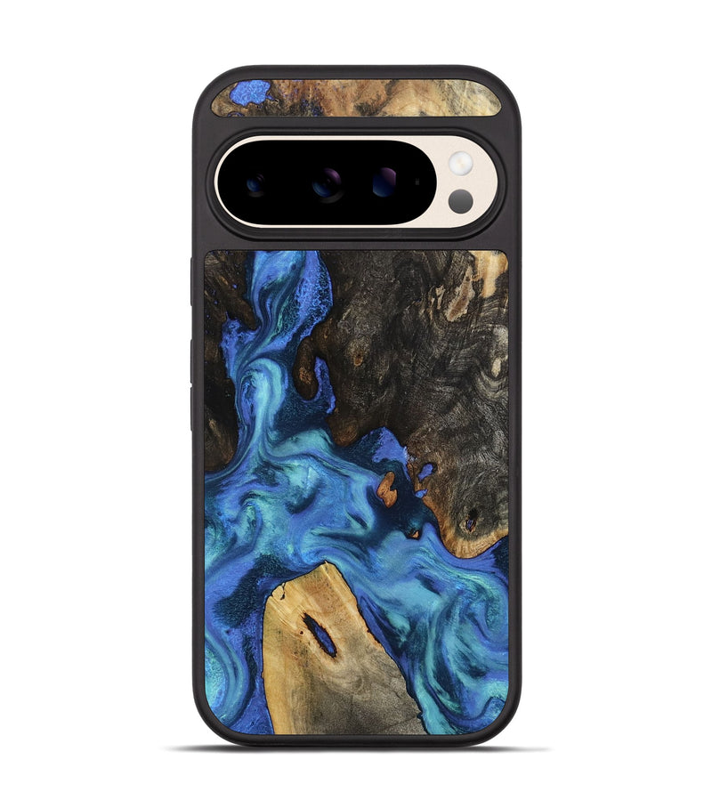 Pixel 10 Wood Phone Case - Leanne (Blue, 801769)
