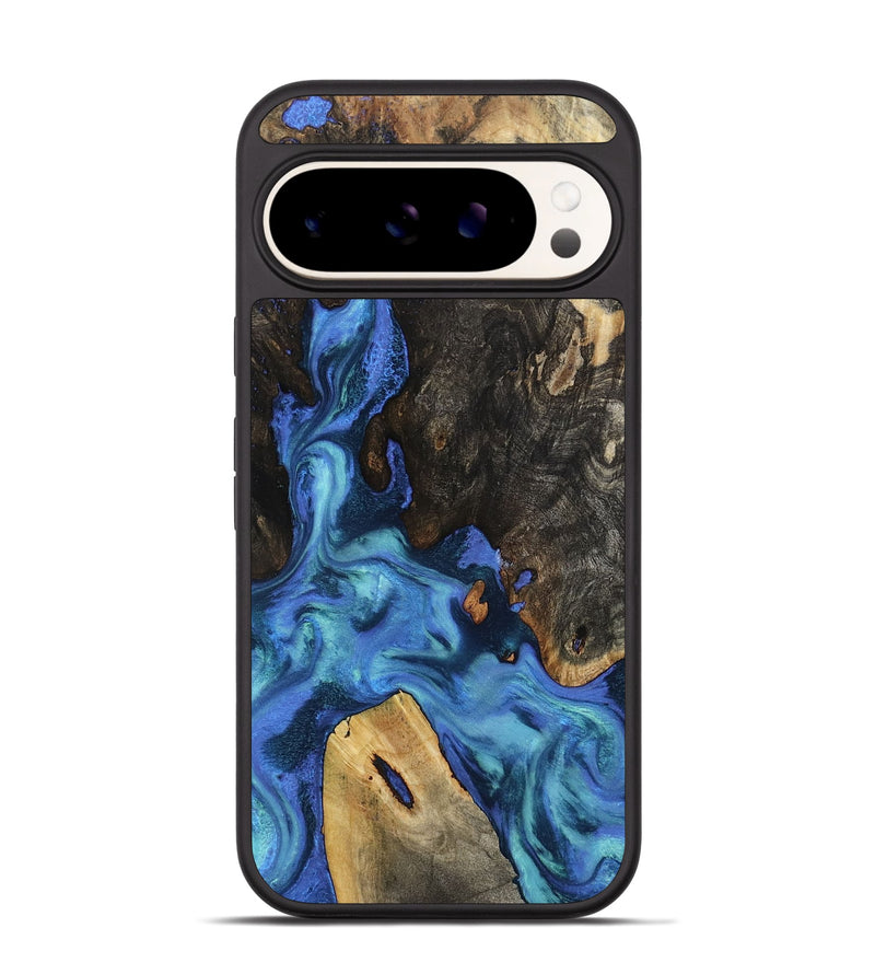 Pixel 9 Wood Phone Case - Leanne (Blue, 801769)