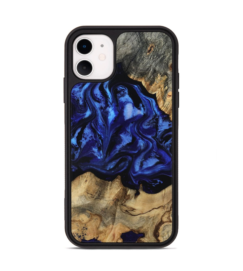 iPhone 11 Wood Phone Case - Tayler (Blue, 801770)