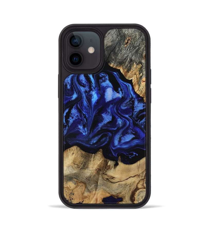 iPhone 12 Wood Phone Case - Tayler (Blue, 801770)
