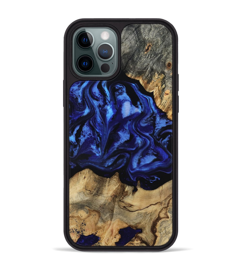 iPhone 12 Pro Max Wood Phone Case - Tayler (Blue, 801770)