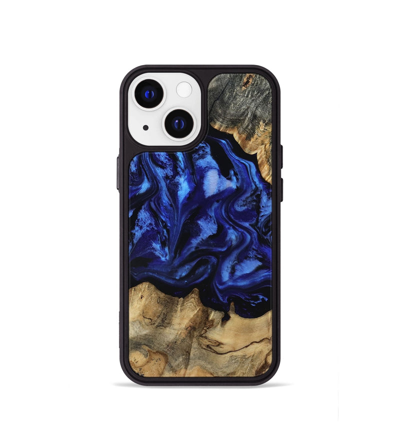 iPhone 13 mini Wood Phone Case - Tayler (Blue, 801770)