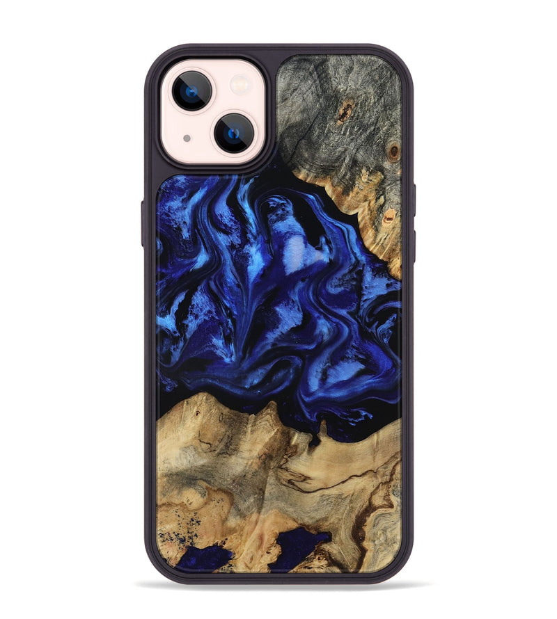 iPhone 14 Plus Wood Phone Case - Tayler (Blue, 801770)