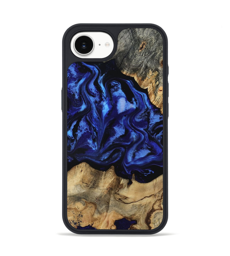 iPhone 16e Wood Phone Case - Tayler (Blue, 801770)