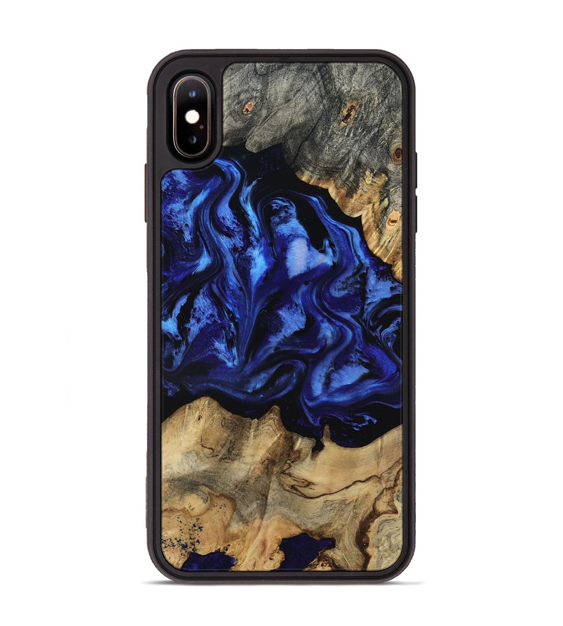 iPhone Xs Max Wood Phone Case - Tayler (Blue, 801770)