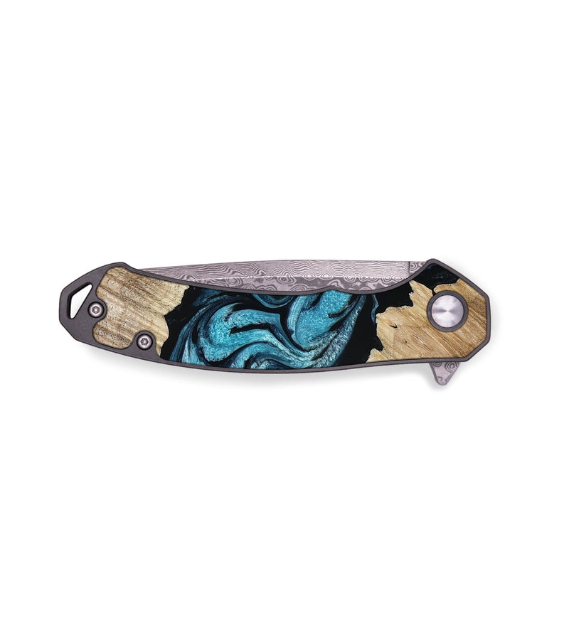 EDC Wood Pocket Knife - Isa (Blue, 801771)
