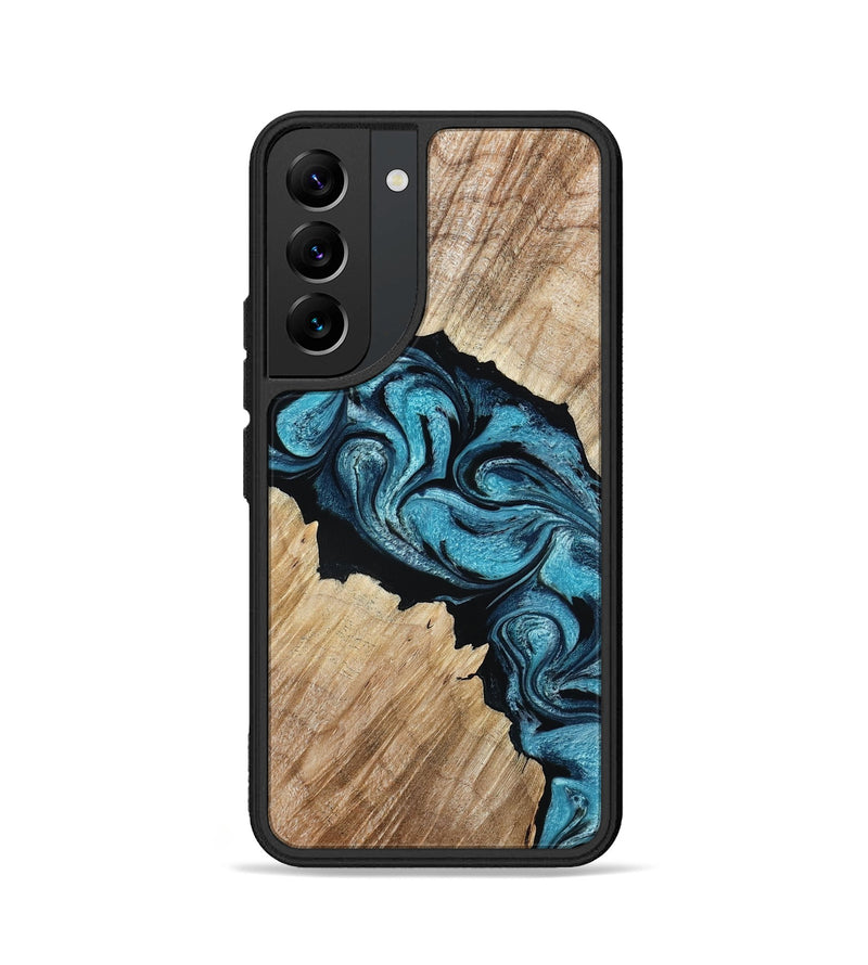 Galaxy S22 Wood Phone Case - Isa (Blue, 801771)