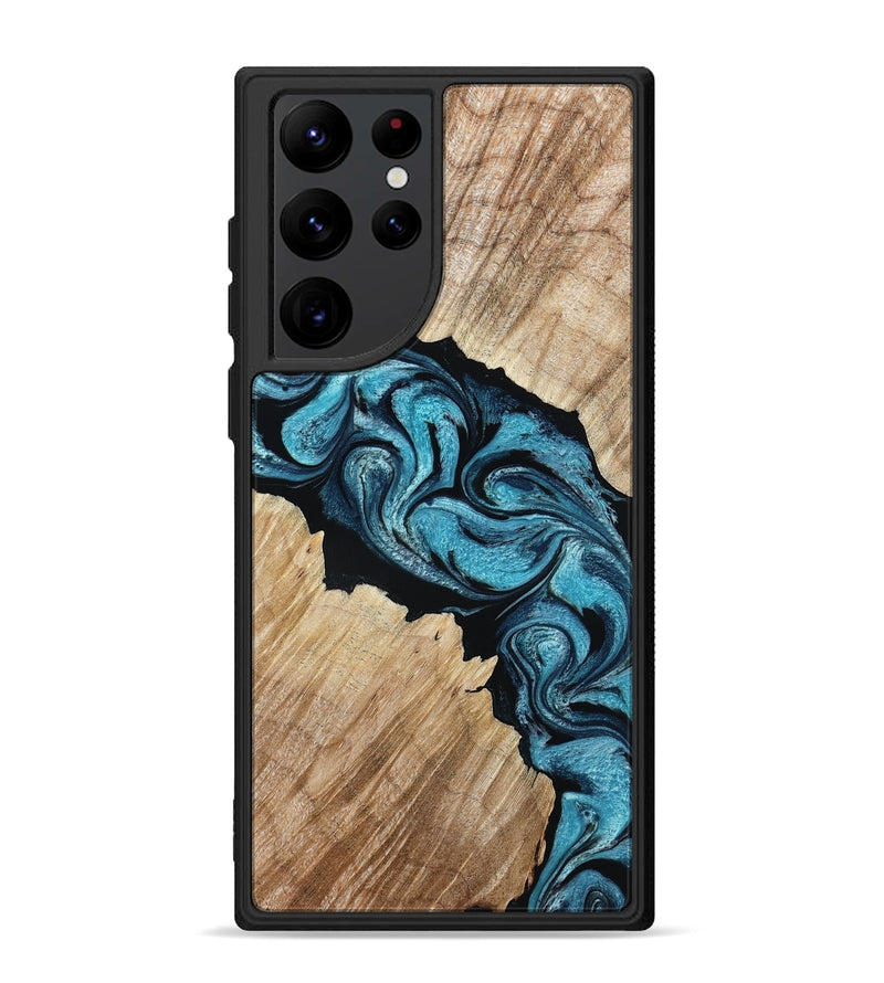 Galaxy S22 Ultra Wood Phone Case - Isa (Blue, 801771)