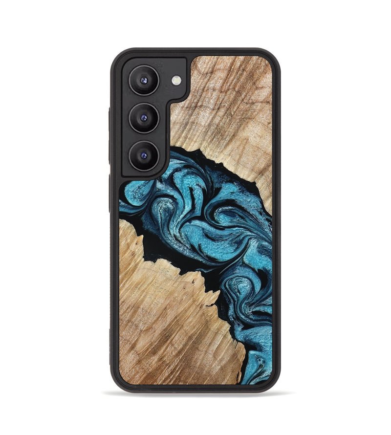 Galaxy S23 Wood Phone Case - Isa (Blue, 801771)