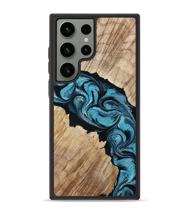 Galaxy S23 Ultra Wood Phone Case - Isa (Blue, 801771)