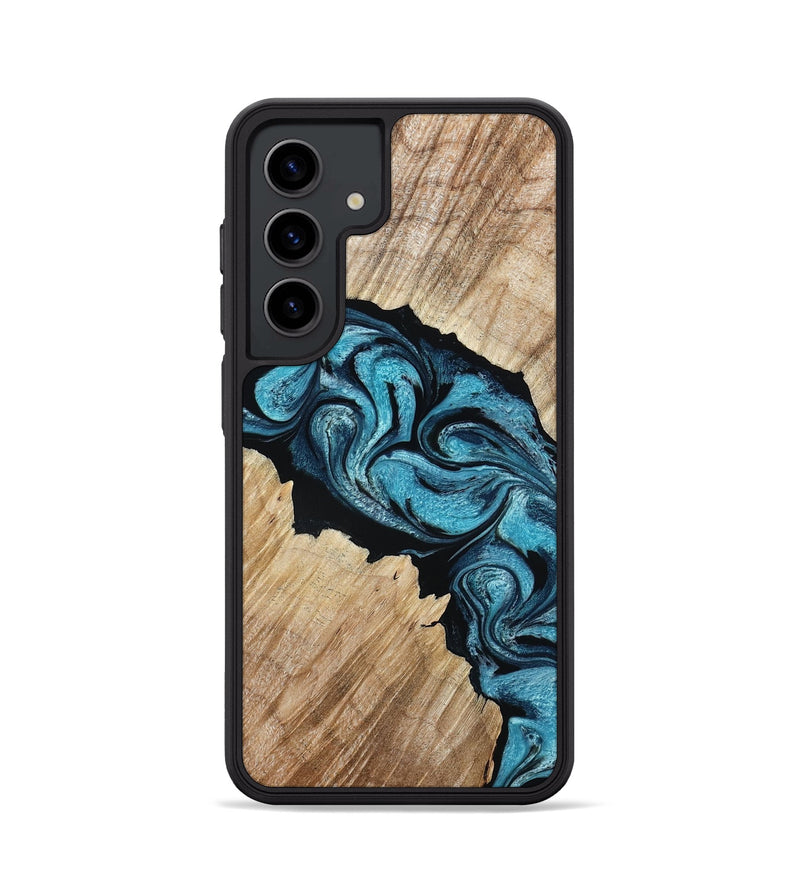 Galaxy S24 Wood Phone Case - Isa (Blue, 801771)