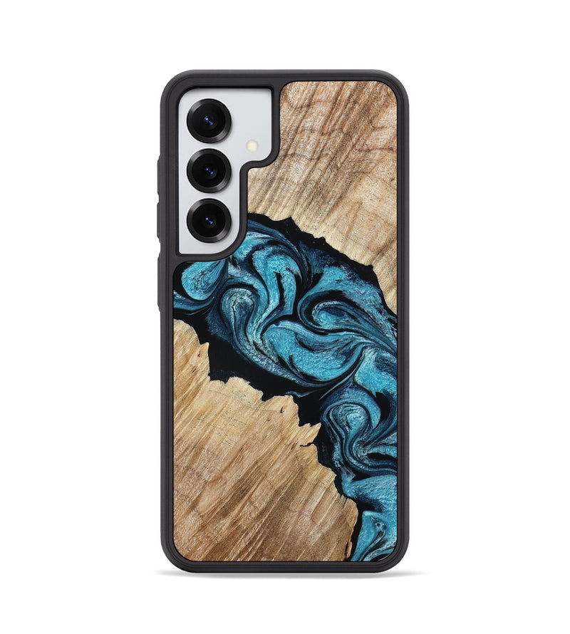 Galaxy S25 Wood Phone Case - Isa (Blue, 801771)