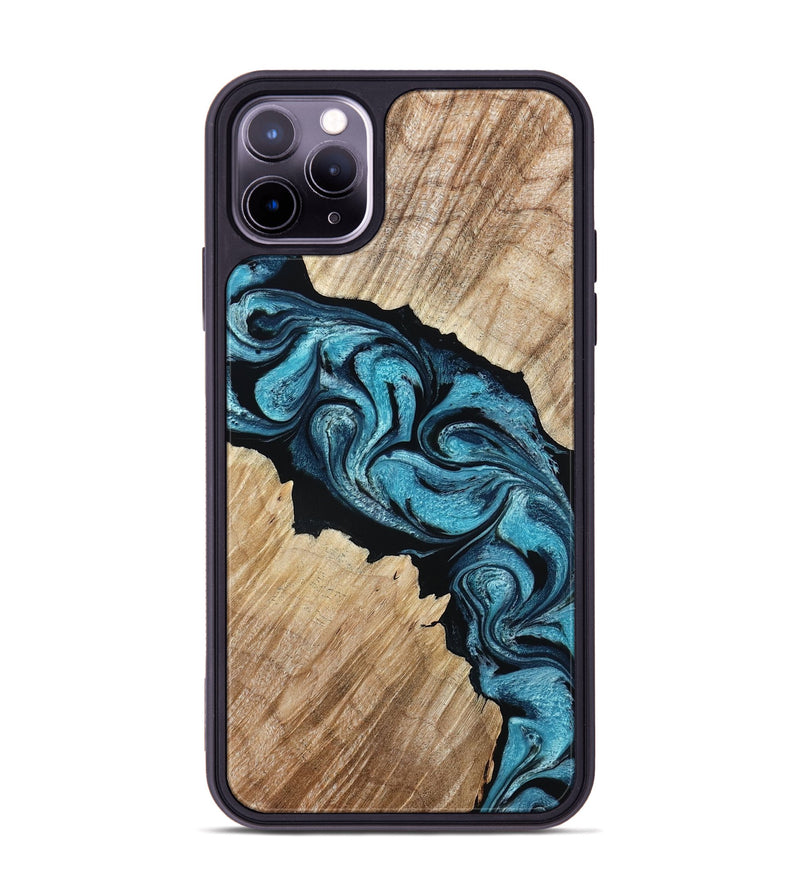 iPhone 11 Pro Max Wood Phone Case - Isa (Blue, 801771)