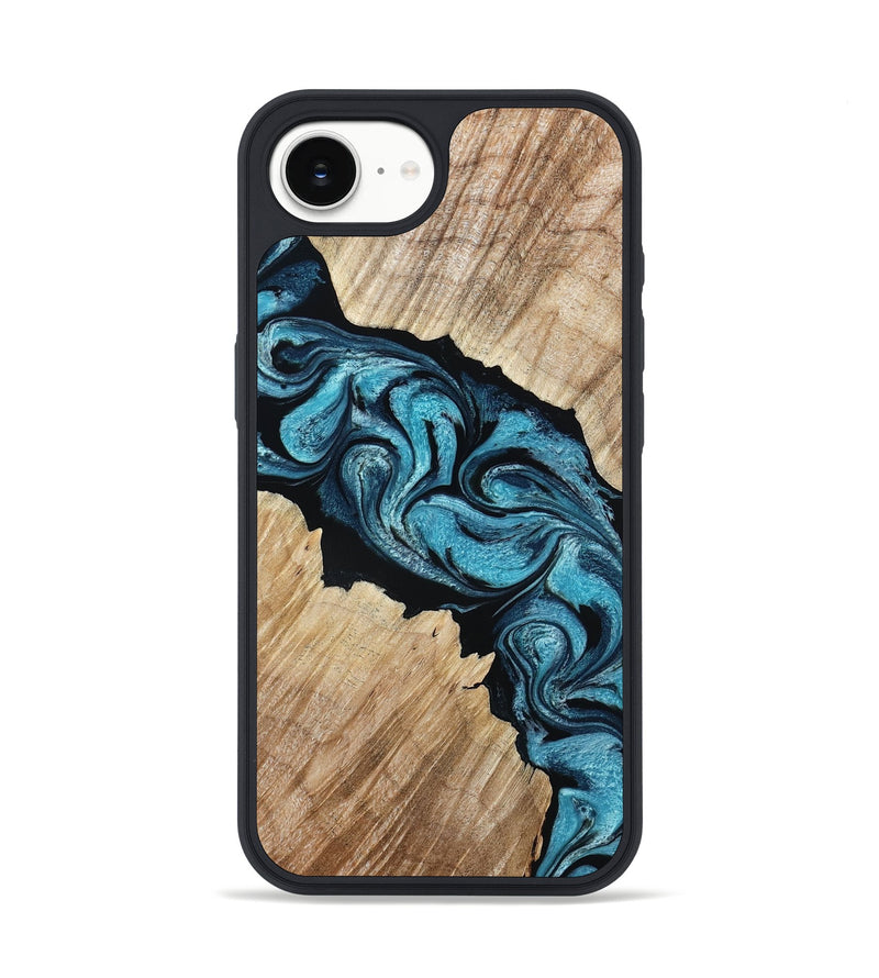 iPhone 16e Wood Phone Case - Isa (Blue, 801771)