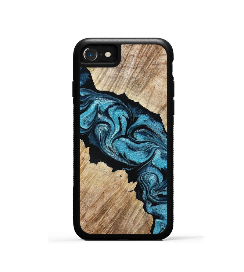iPhone SE Wood Phone Case - Isa (Blue, 801771)