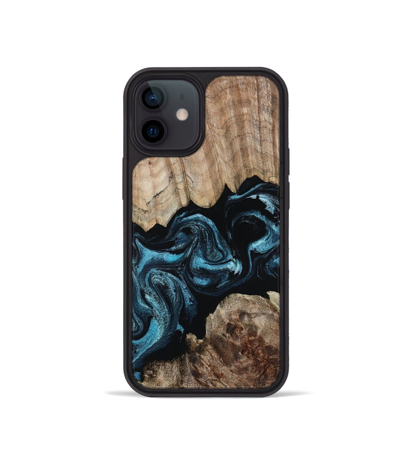 iPhone 12 mini Wood Phone Case - Jericho (Blue, 801772)