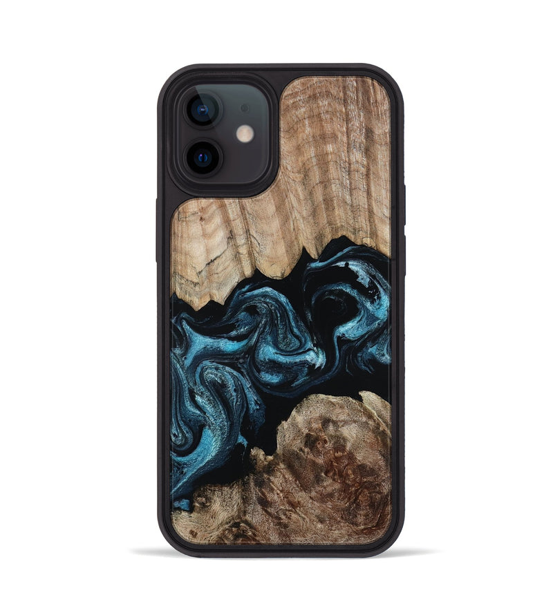 iPhone 12 Wood Phone Case - Jericho (Blue, 801772)