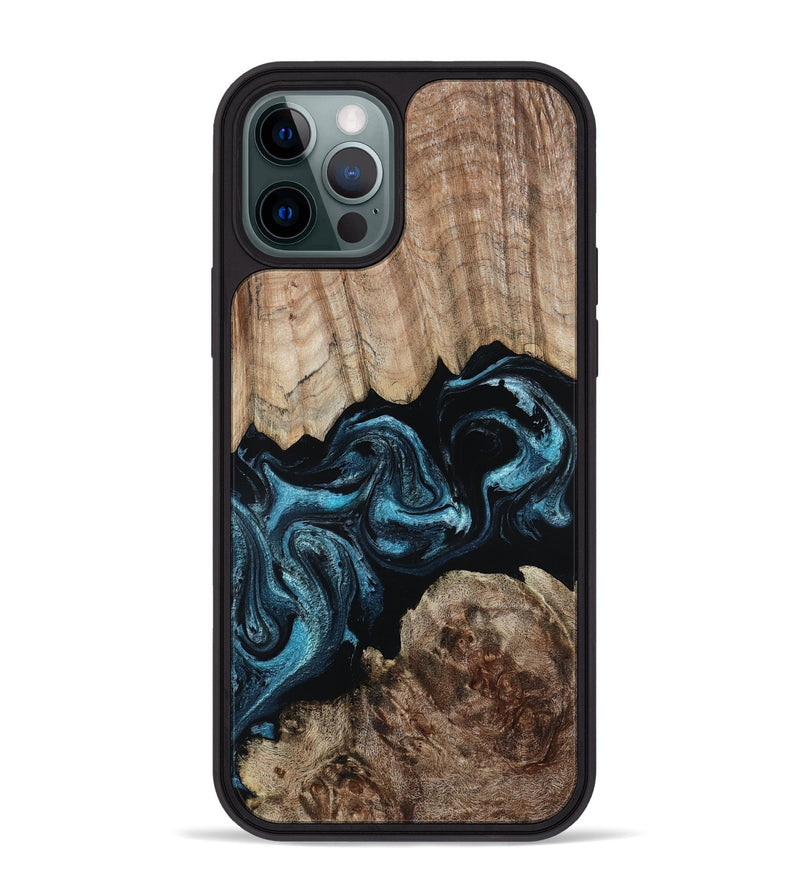 iPhone 12 Pro Max Wood Phone Case - Jericho (Blue, 801772)