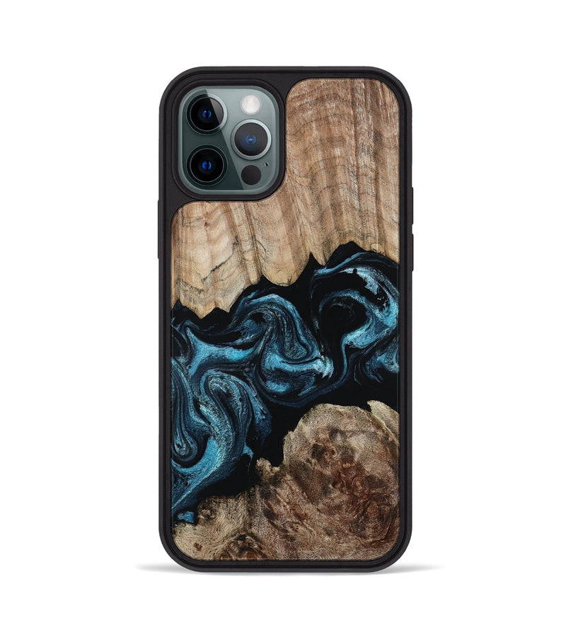 iPhone 12 Pro Wood Phone Case - Jericho (Blue, 801772)