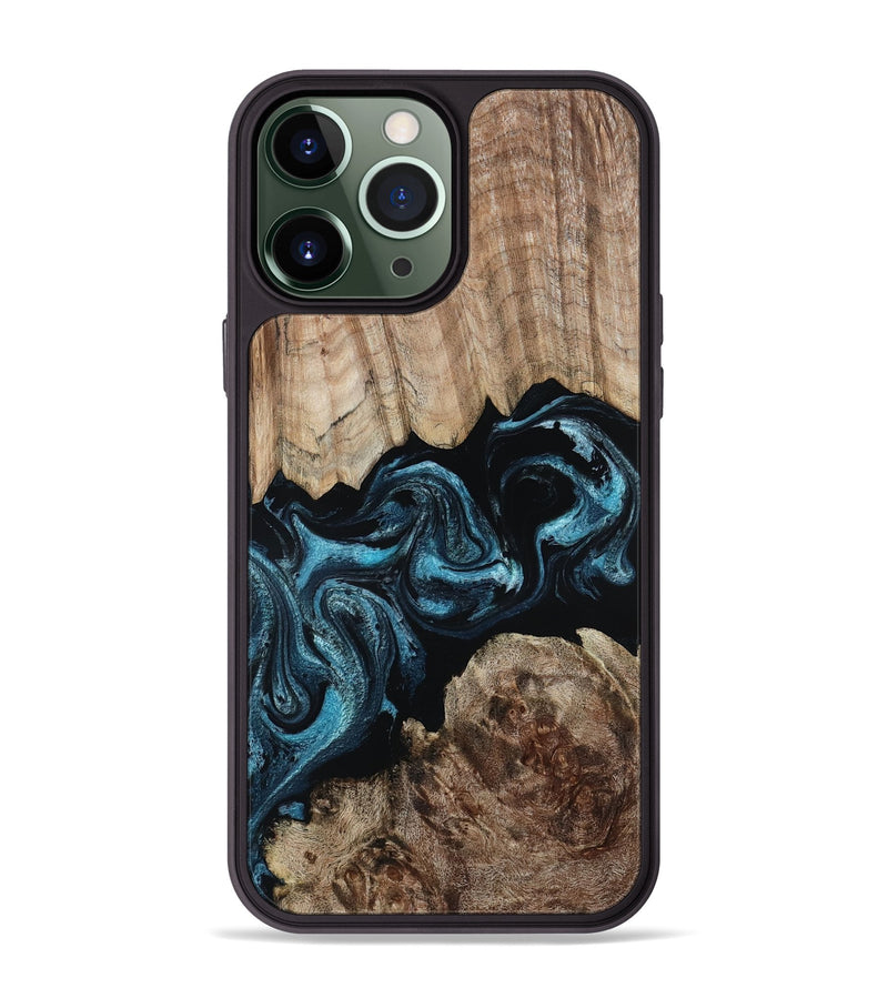 iPhone 13 Pro Max Wood Phone Case - Jericho (Blue, 801772)