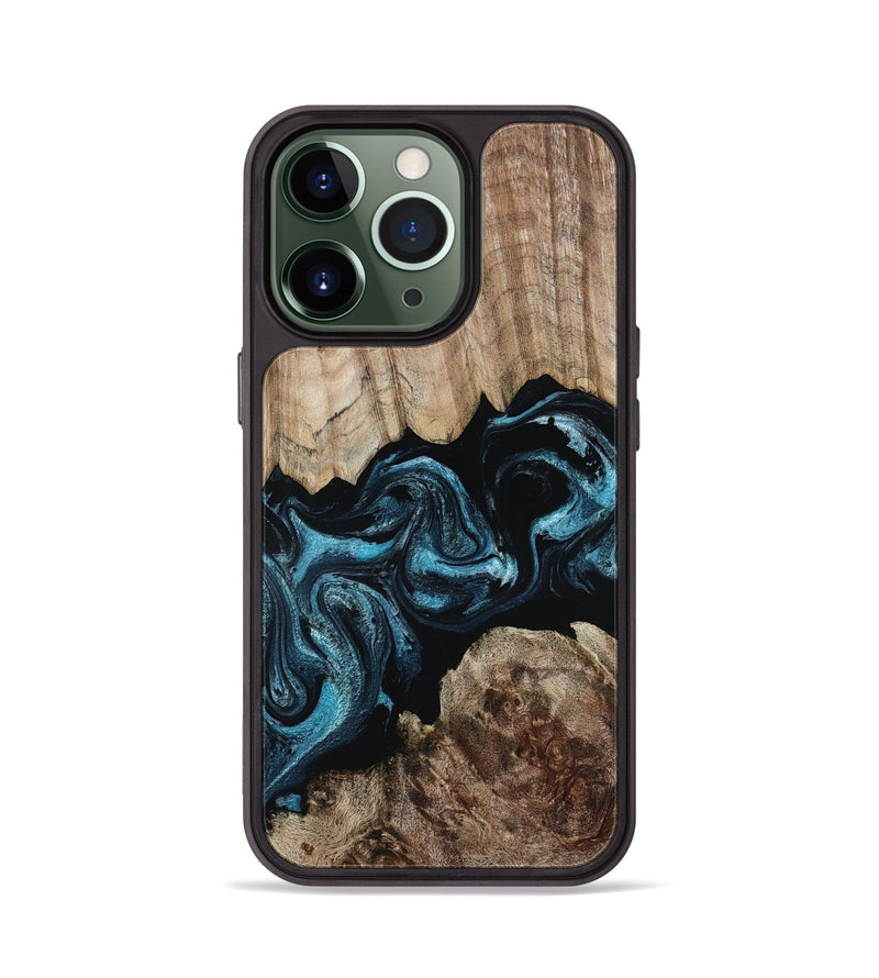 iPhone 13 Pro Wood Phone Case - Jericho (Blue, 801772)