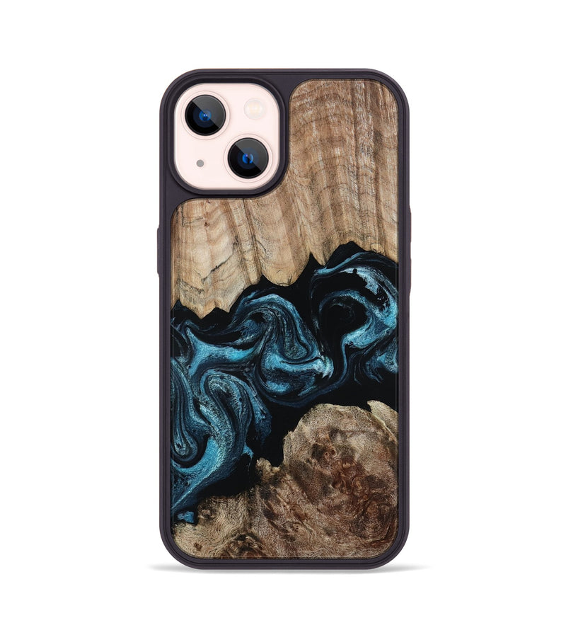 iPhone 14 Wood Phone Case - Jericho (Blue, 801772)