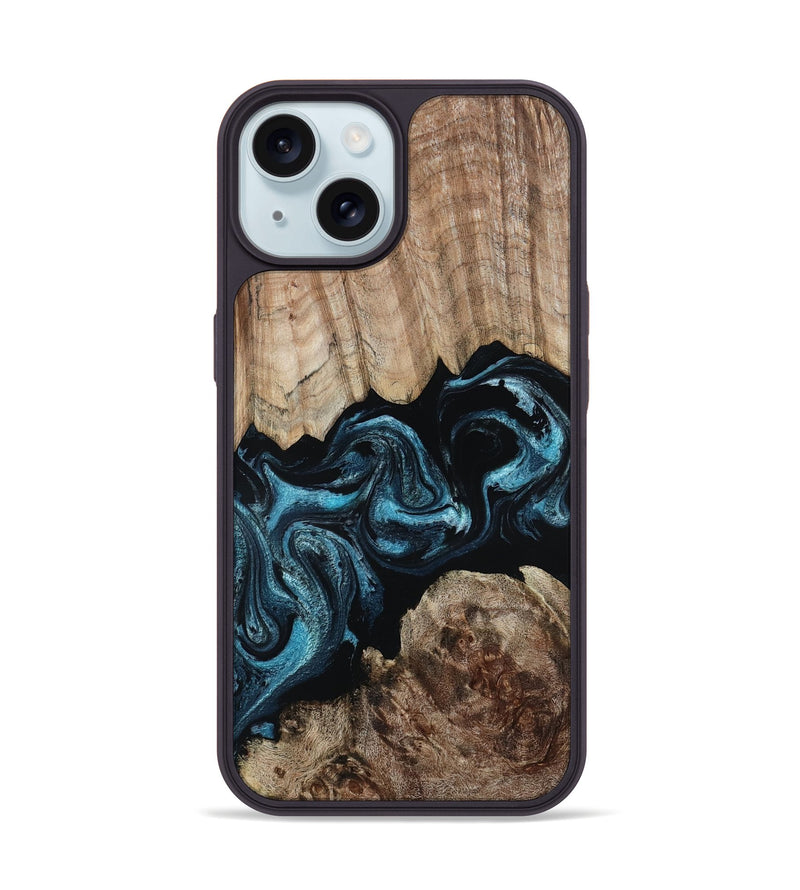 iPhone 15 Wood Phone Case - Jericho (Blue, 801772)