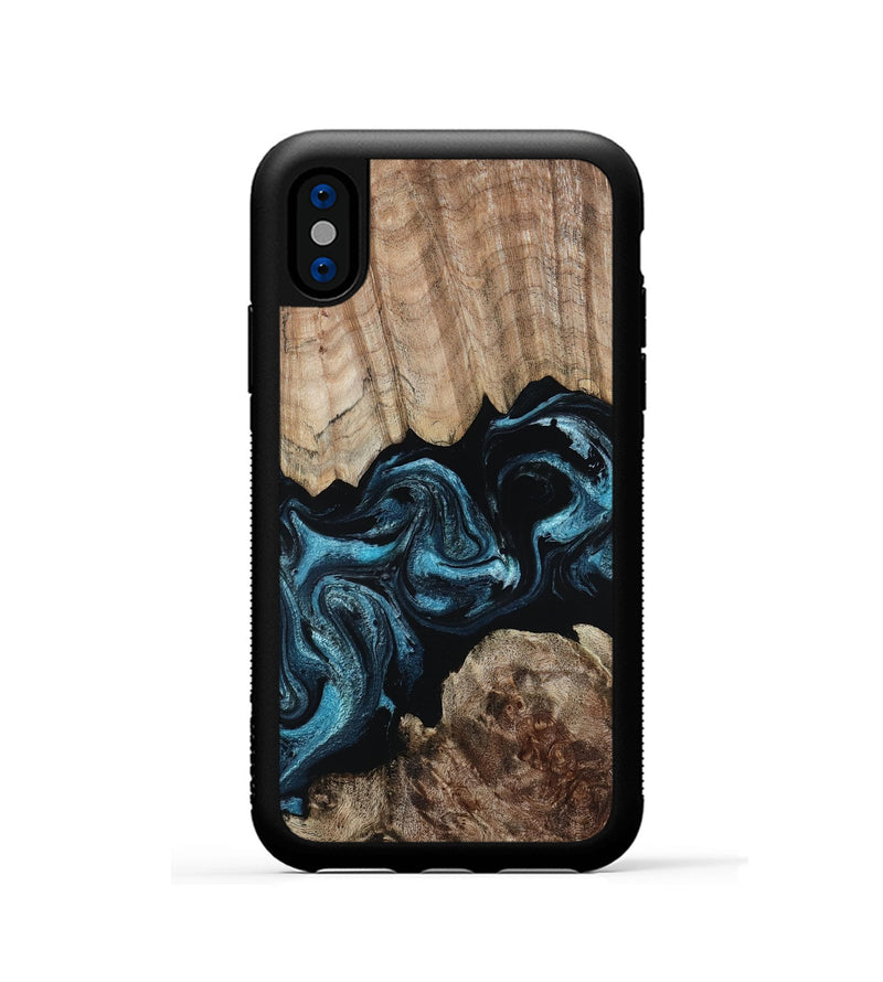 iPhone Xs Wood Phone Case - Jericho (Blue, 801772)