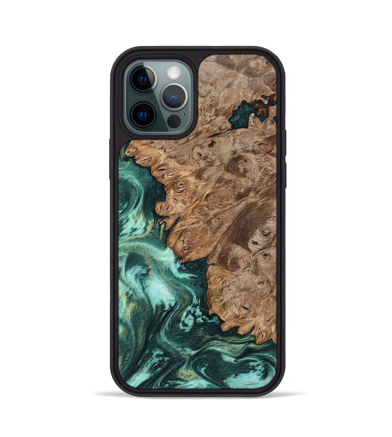 iPhone 12 Pro Wood Phone Case - Ned (Green, 801773)