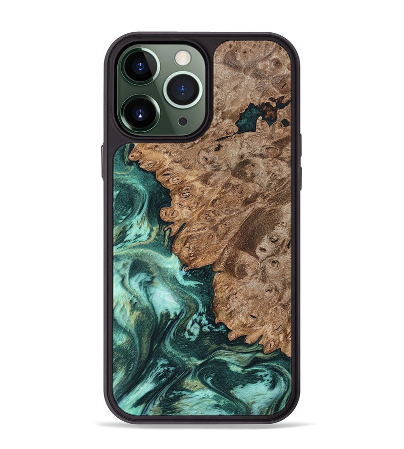 iPhone 13 Pro Max Wood Phone Case - Ned (Green, 801773)