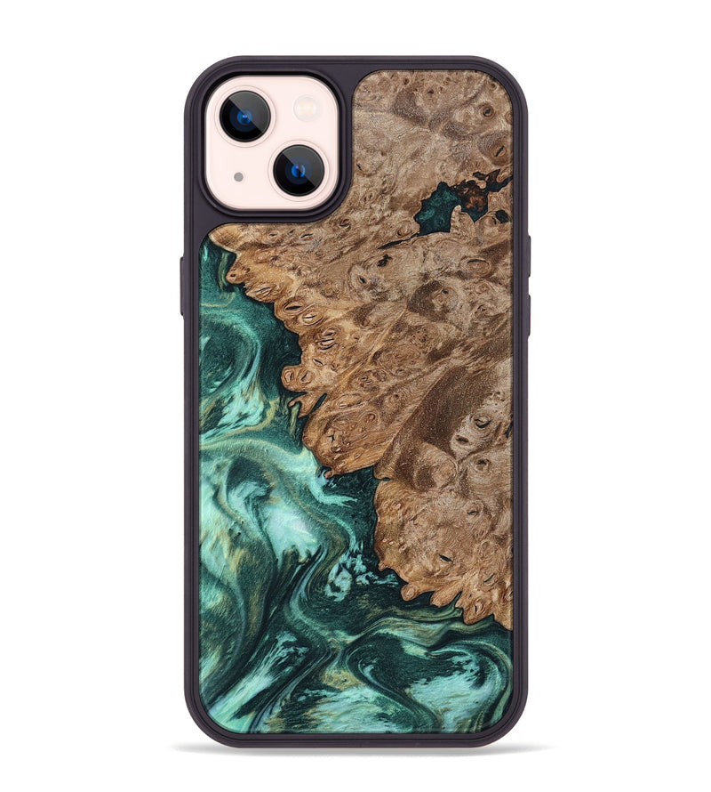 iPhone 14 Plus Wood Phone Case - Ned (Green, 801773)