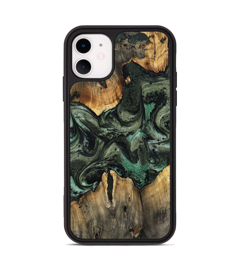iPhone 11 Wood Phone Case - Harlow (Green, 801774)