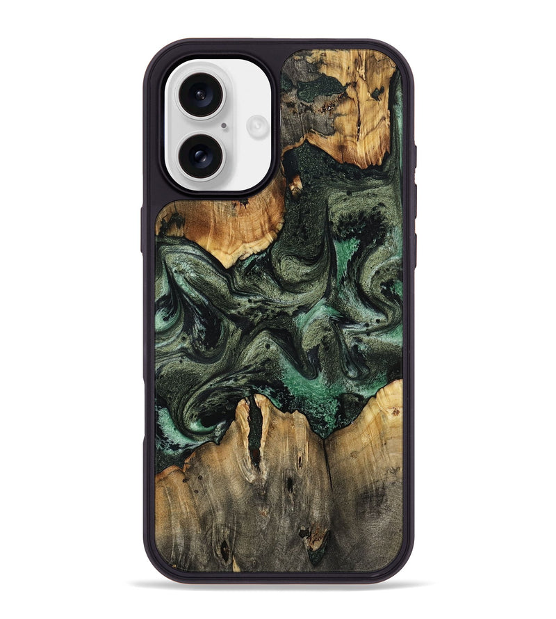 iPhone 16 Plus Wood Phone Case - Harlow (Green, 801774)