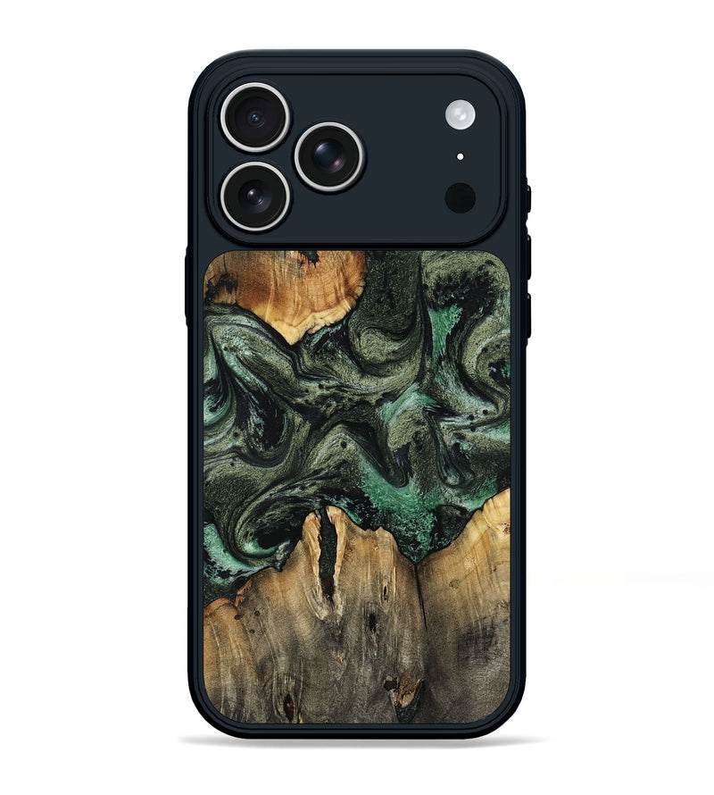 iPhone 17 Pro Max Wood Phone Case - Harlow (Green, 801774)