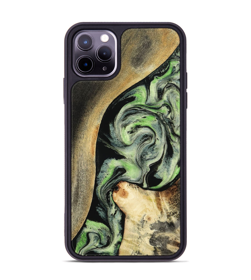 iPhone 11 Pro Max Wood Phone Case - Zev (Green, 801775)