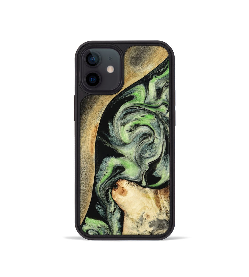 iPhone 12 mini Wood Phone Case - Zev (Green, 801775)