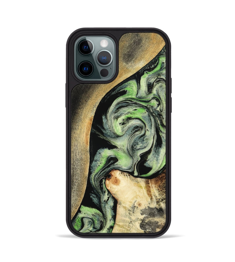 iPhone 12 Pro Wood Phone Case - Zev (Green, 801775)