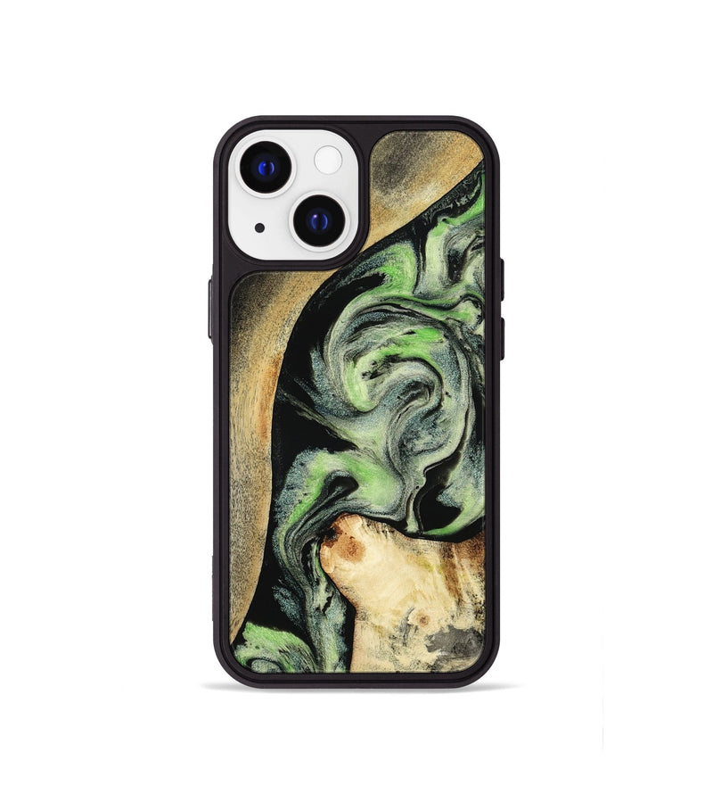 iPhone 13 mini Wood Phone Case - Zev (Green, 801775)