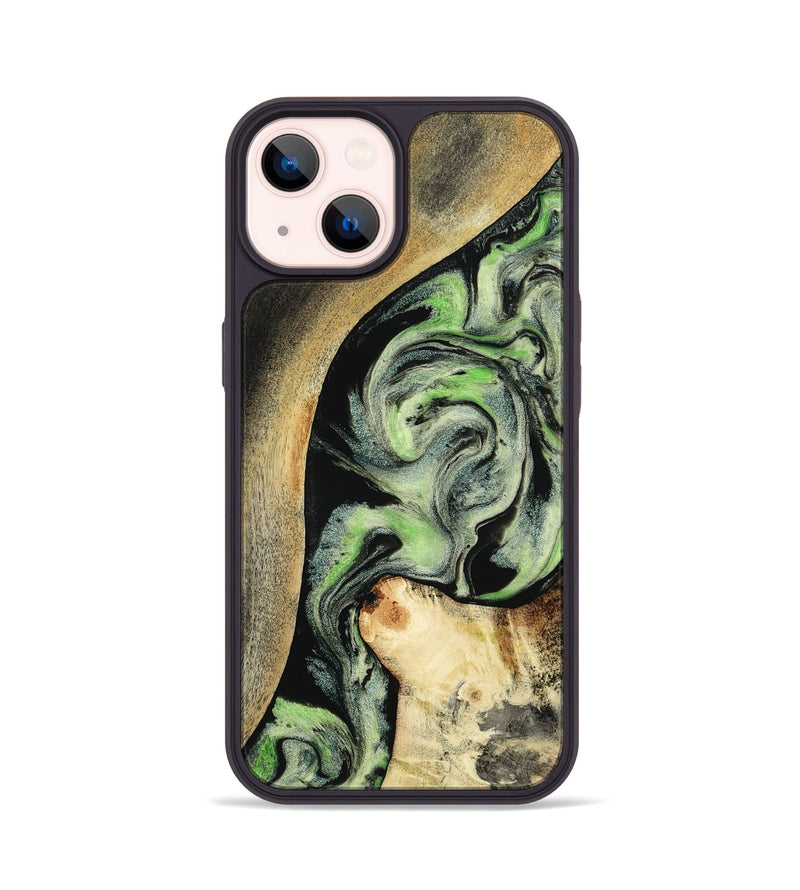 iPhone 14 Wood Phone Case - Zev (Green, 801775)