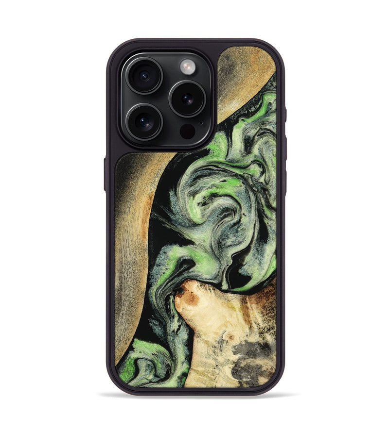 iPhone 15 Pro Wood Phone Case - Zev (Green, 801775)