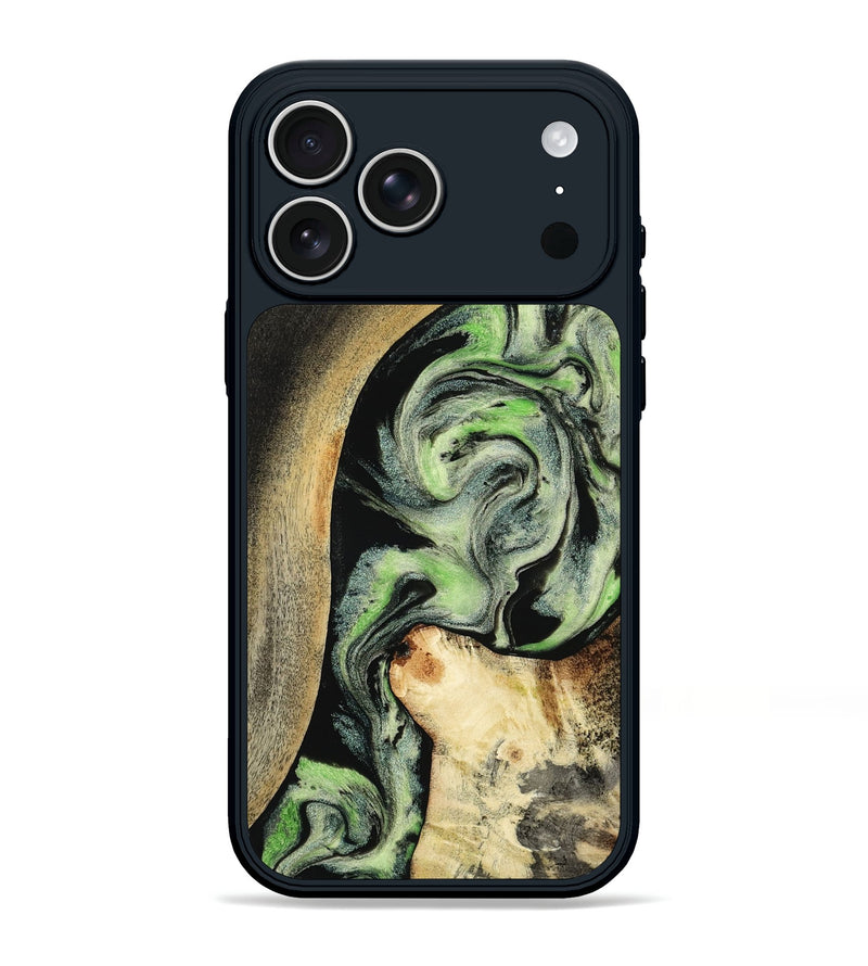 iPhone 17 Pro Max Wood Phone Case - Zev (Green, 801775)