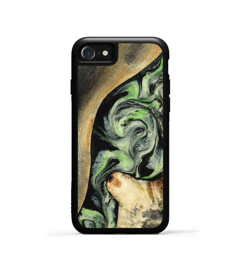 iPhone SE Wood Phone Case - Zev (Green, 801775)