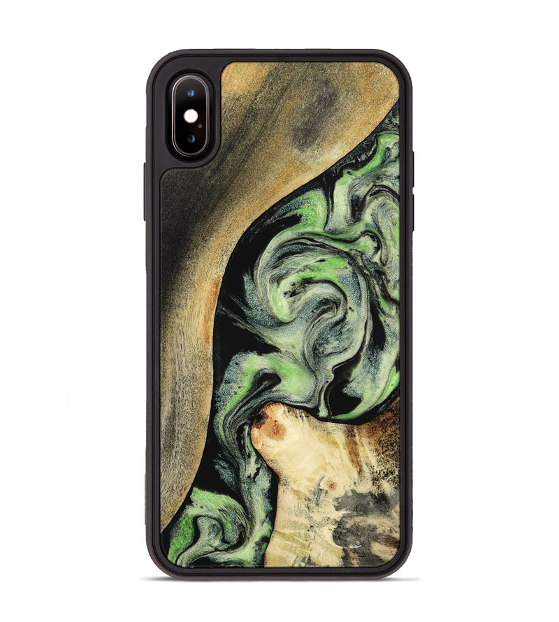 iPhone Xs Max Wood Phone Case - Zev (Green, 801775)