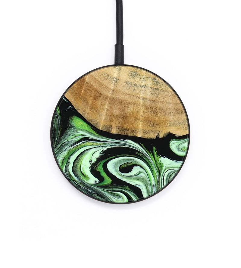 Circle Wood Wireless Charger - Tomas (Green, 801776)
