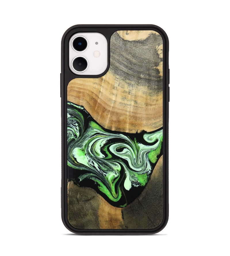 iPhone 11 Wood Phone Case - Tomas (Green, 801776)